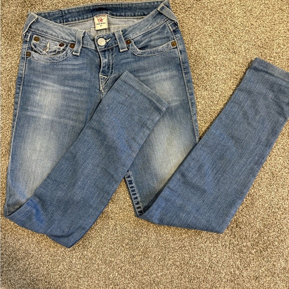 Y2K‎ True Religion Women's Lowrise Skinny Denim Jeans Size 27 - Picture 8 of 10